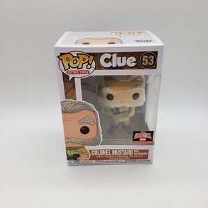 New! Funko Pop! Retro Toys Clue Colonel Mustard with Revolver #53 Target Con New